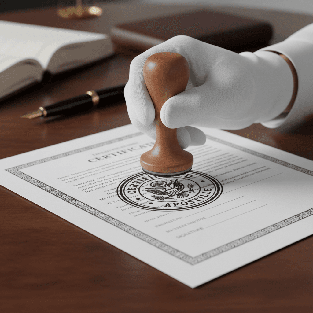 Apostille stamp application