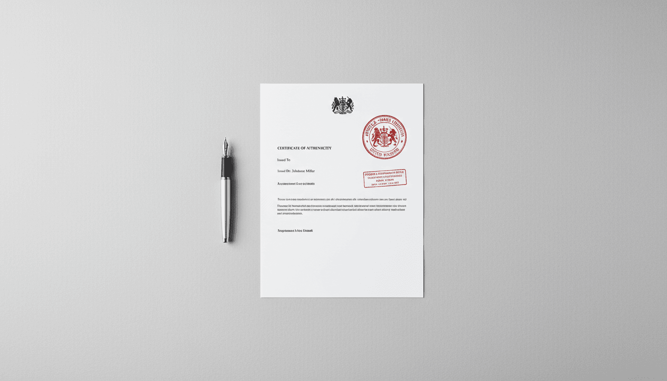 Official apostille stamp on authenticated document showing completed authentication